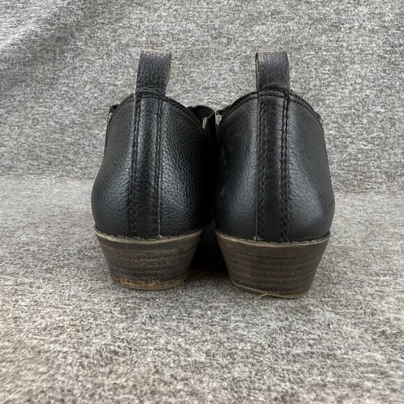 ✅Lucky Brand Joelle Black Leather Western Ankle Booties Women’s 6.5 Pointed Toe - Picture 8 of 11